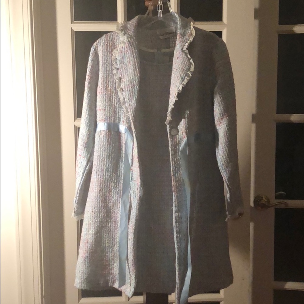 Two piece tweed suit